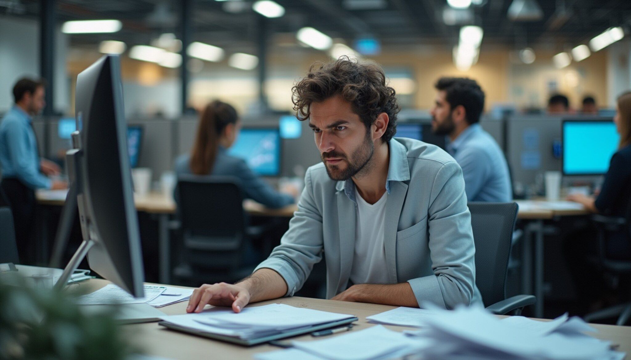 el 40 de los empleados gasta 2 horas corrigiendo