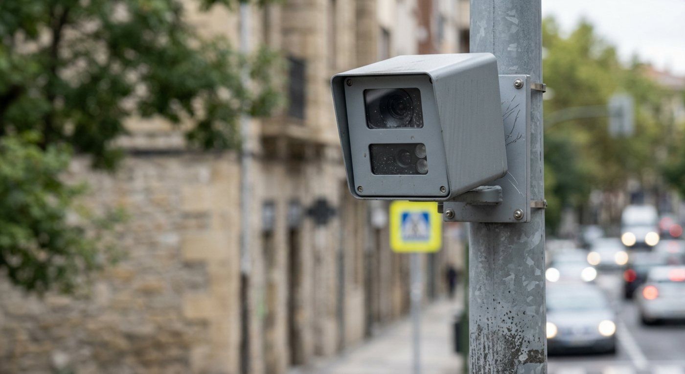 Pamplona estrena 4 radares con IA: cazarán móvil, cinturón y semáforo rojo