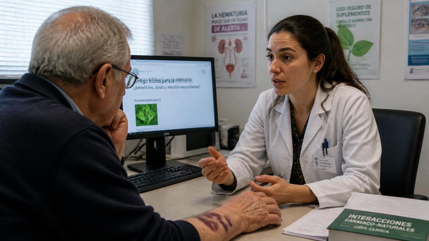 'Ginkgo biloba' recomendado por IA acaba en hematuria, moratones y anemia en un paciente de 72 años