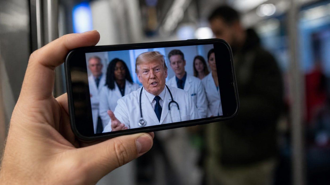 Trump se viste de médico en un vídeo con IA y roza 28 millones de visualizaciones en X