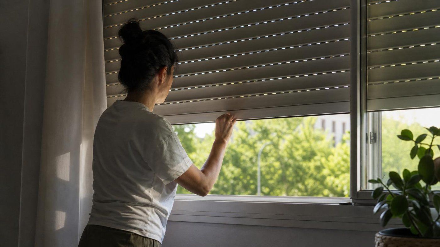 Persiana bajada del todo: la rendija que ayuda a sacar el calor de casa