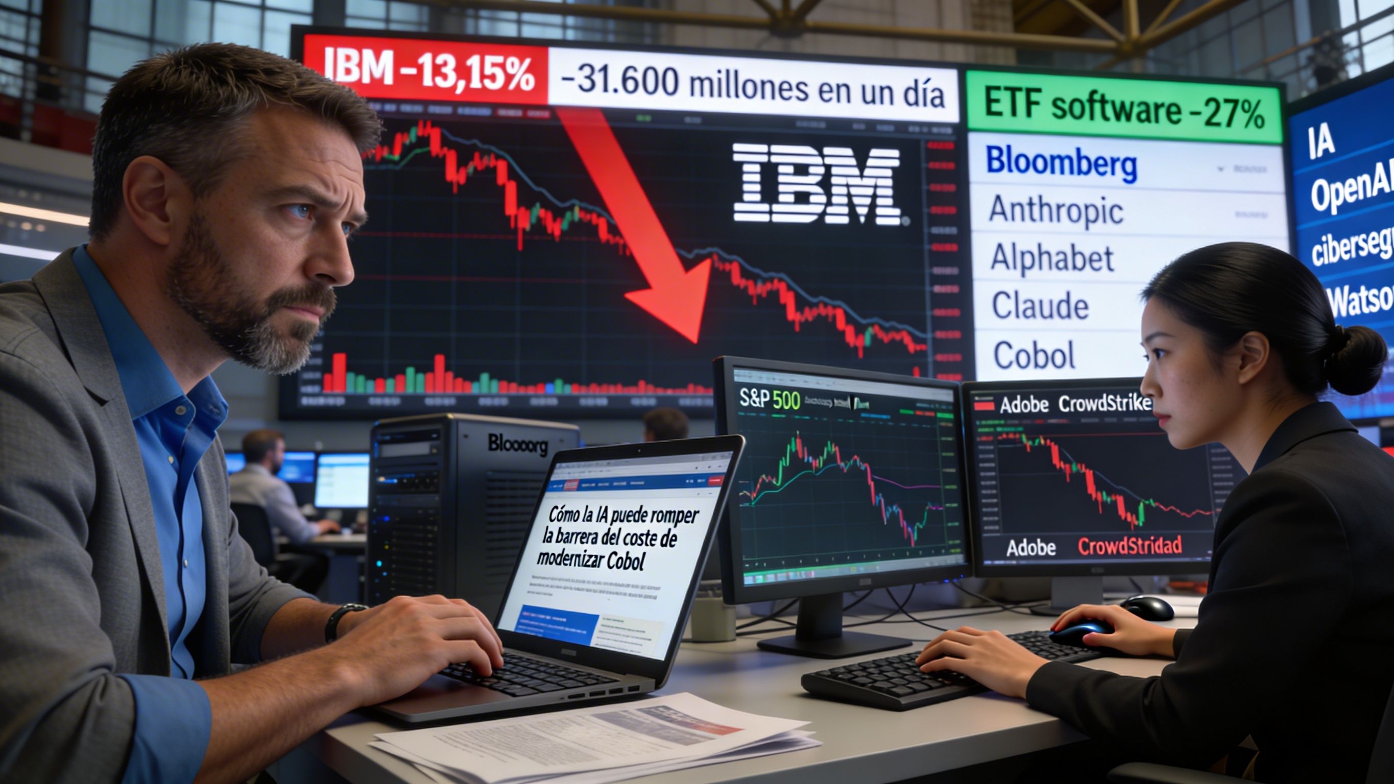 Un solo post hunde IBM un 13,15 % y borra 31.600 millones en horas