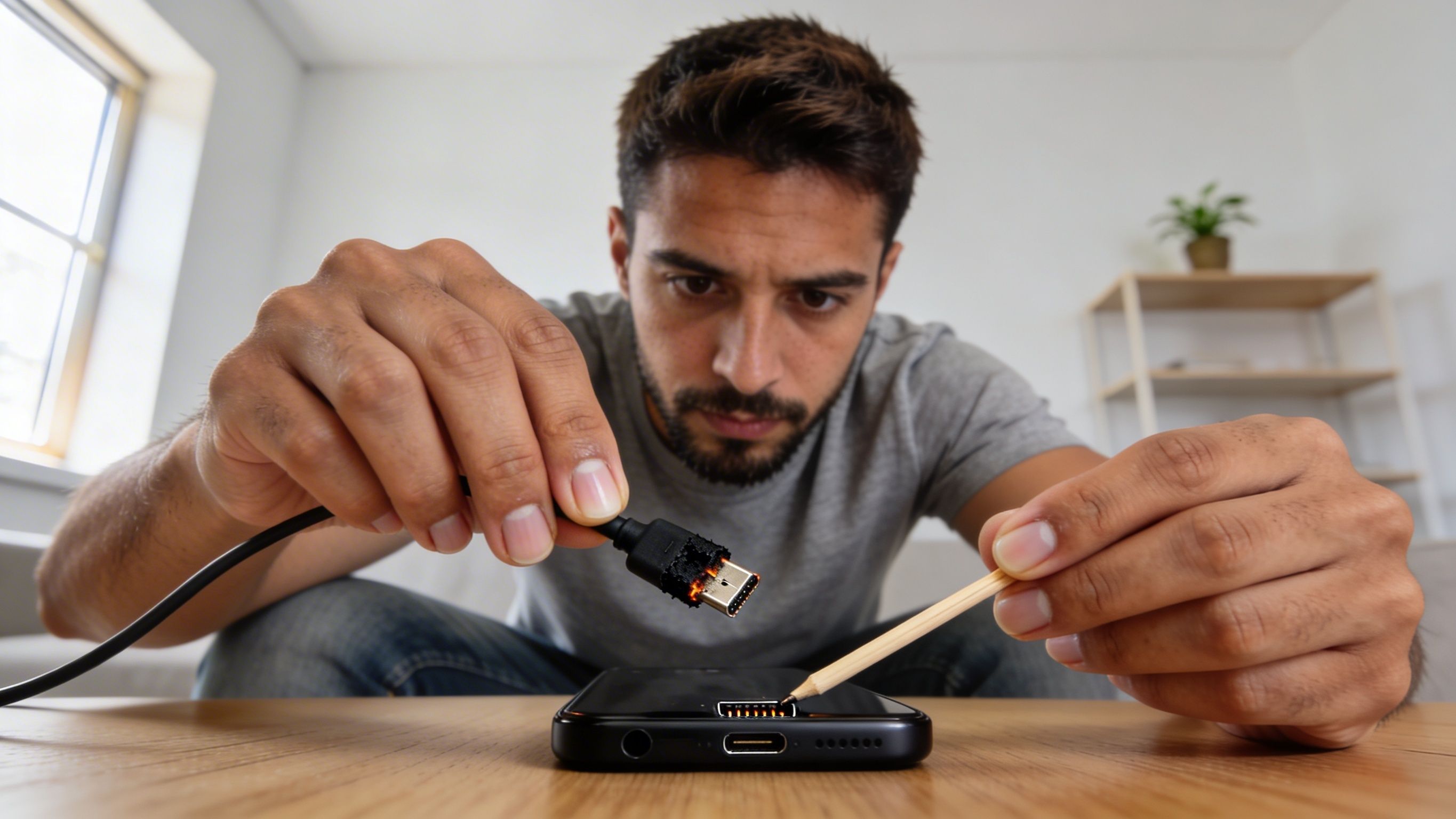 La microchispa invisible que quema los pines de tu cable cada vez que cargas el móvil La microchispa invisible que quema los pines de tu cable cada vez que cargas el móvil