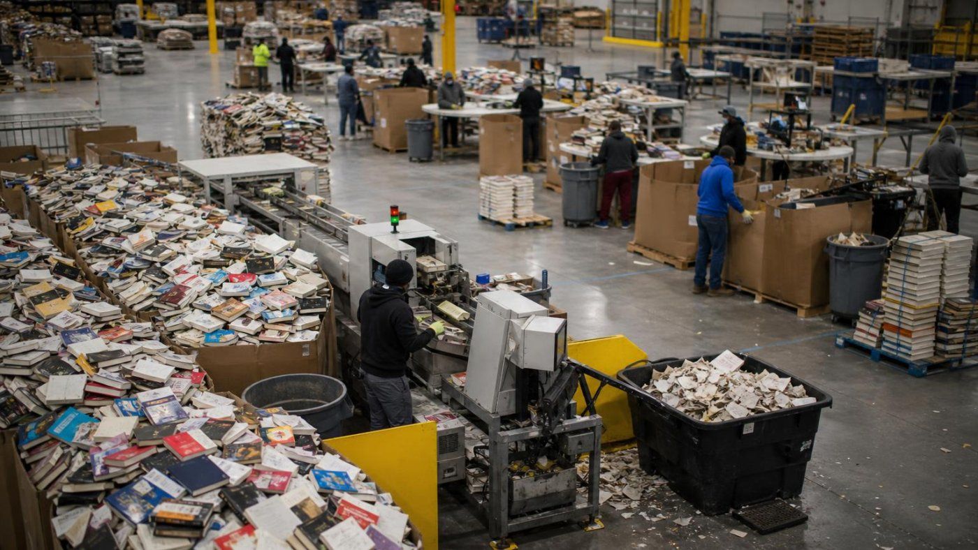 Amazon corta el lomo de miles de libros en Las Vegas para alimentar la IA