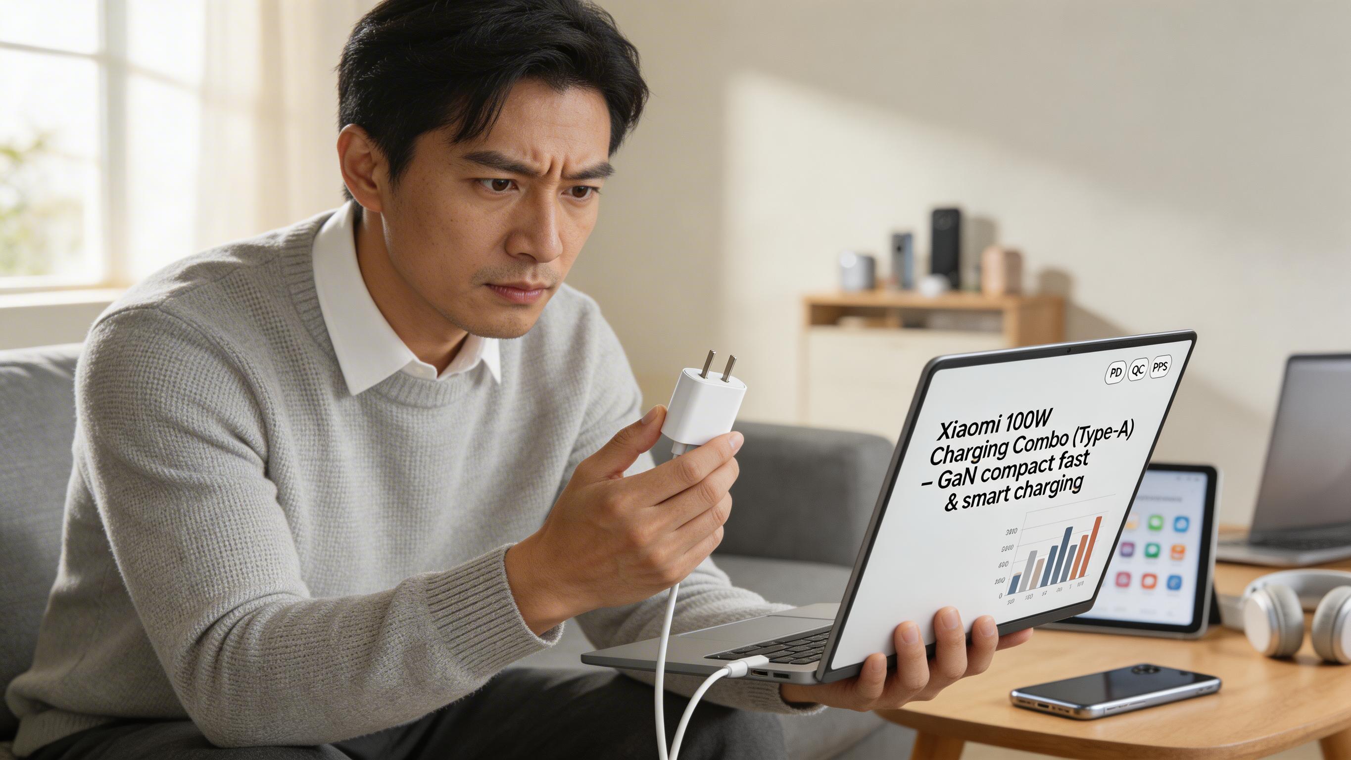 Un cargador 40% más pequeño que uno tradicional y capaz de dar hasta 100W a tu portátil