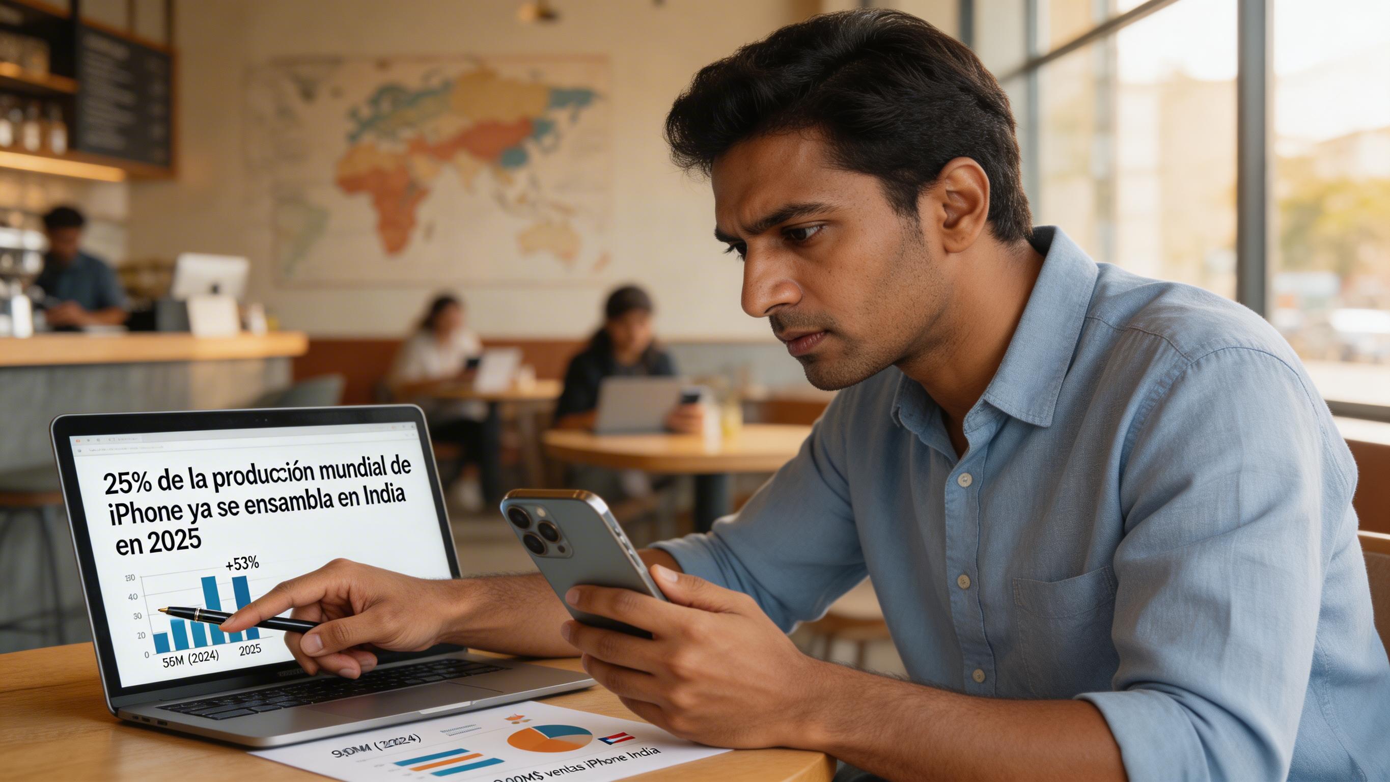 Uno de cada cuatro iPhone de 2025 ya sale de India: 55 millones de unidades al año