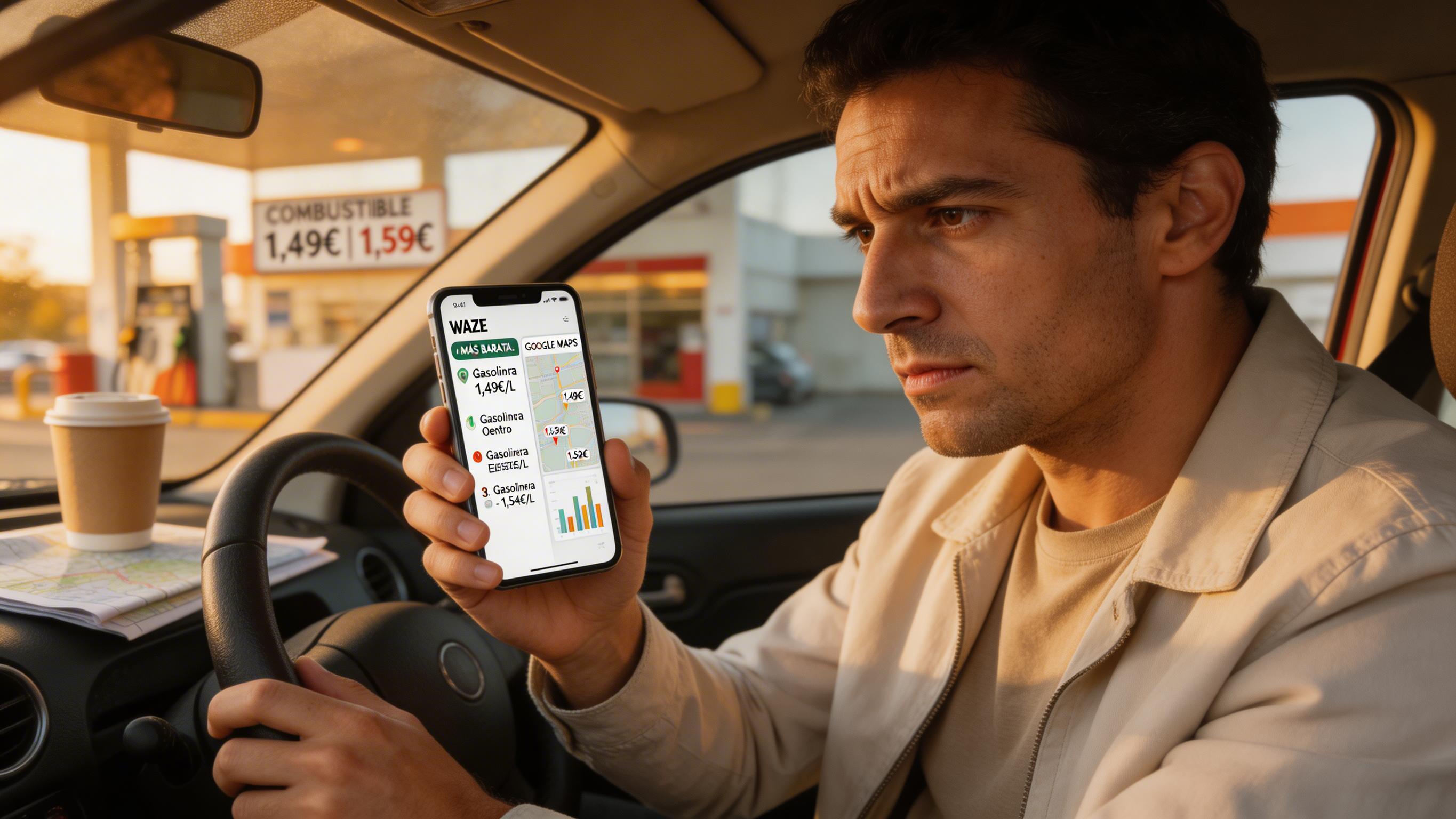 Waze puede recortar un depósito de 70 a 60 euros al ordenar gasolineras por precio