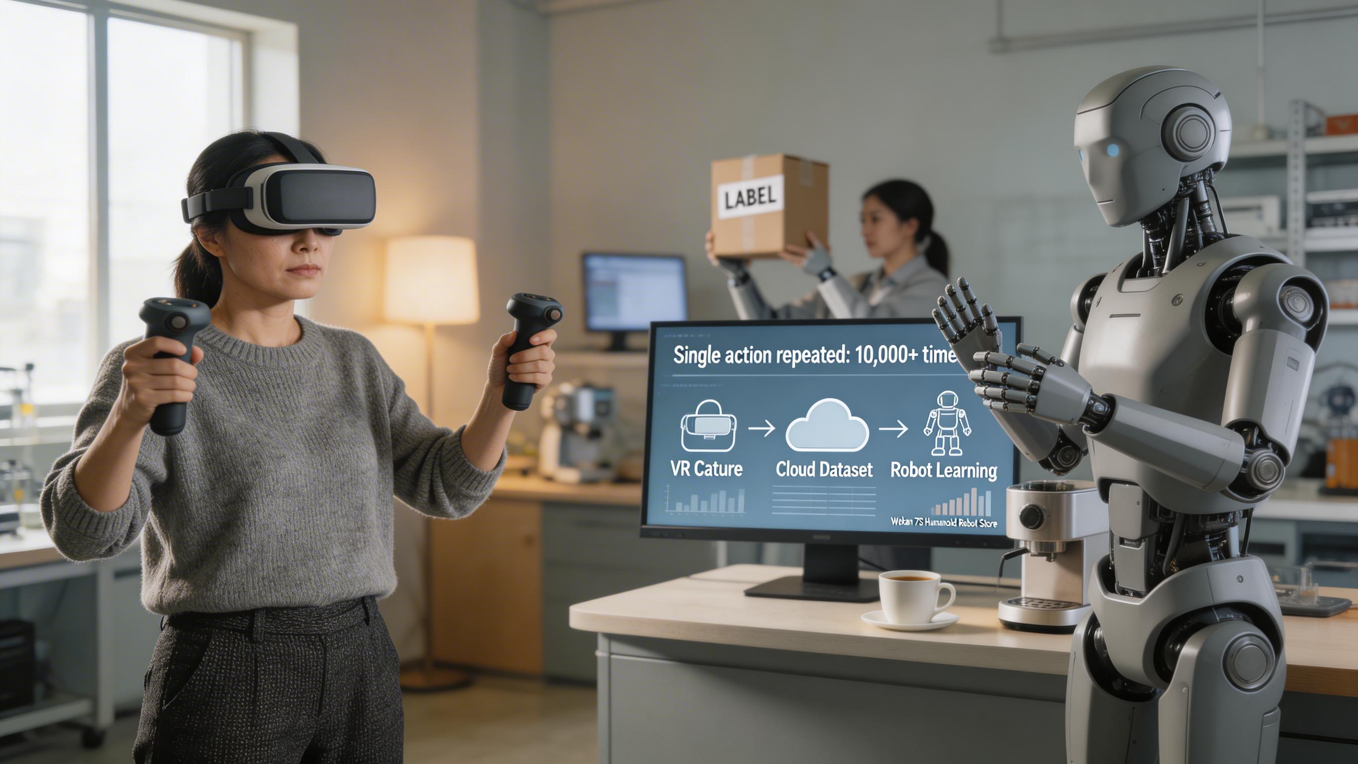 Un gesto tan simple como coger una taza se repite decenas de miles de veces para entrenar robots