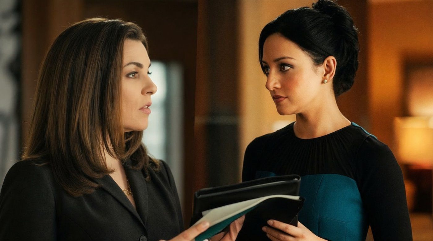 'The Good Wife' en SkyShowtime: la escena final de Alicia y Kalinda se rodó separada y se rehizo con CGI