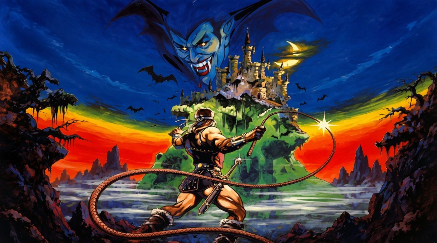 Akumajō Dracula' nació en 1986 con guardado en 3 ranuras y el látigo que definió 'Castlevania'