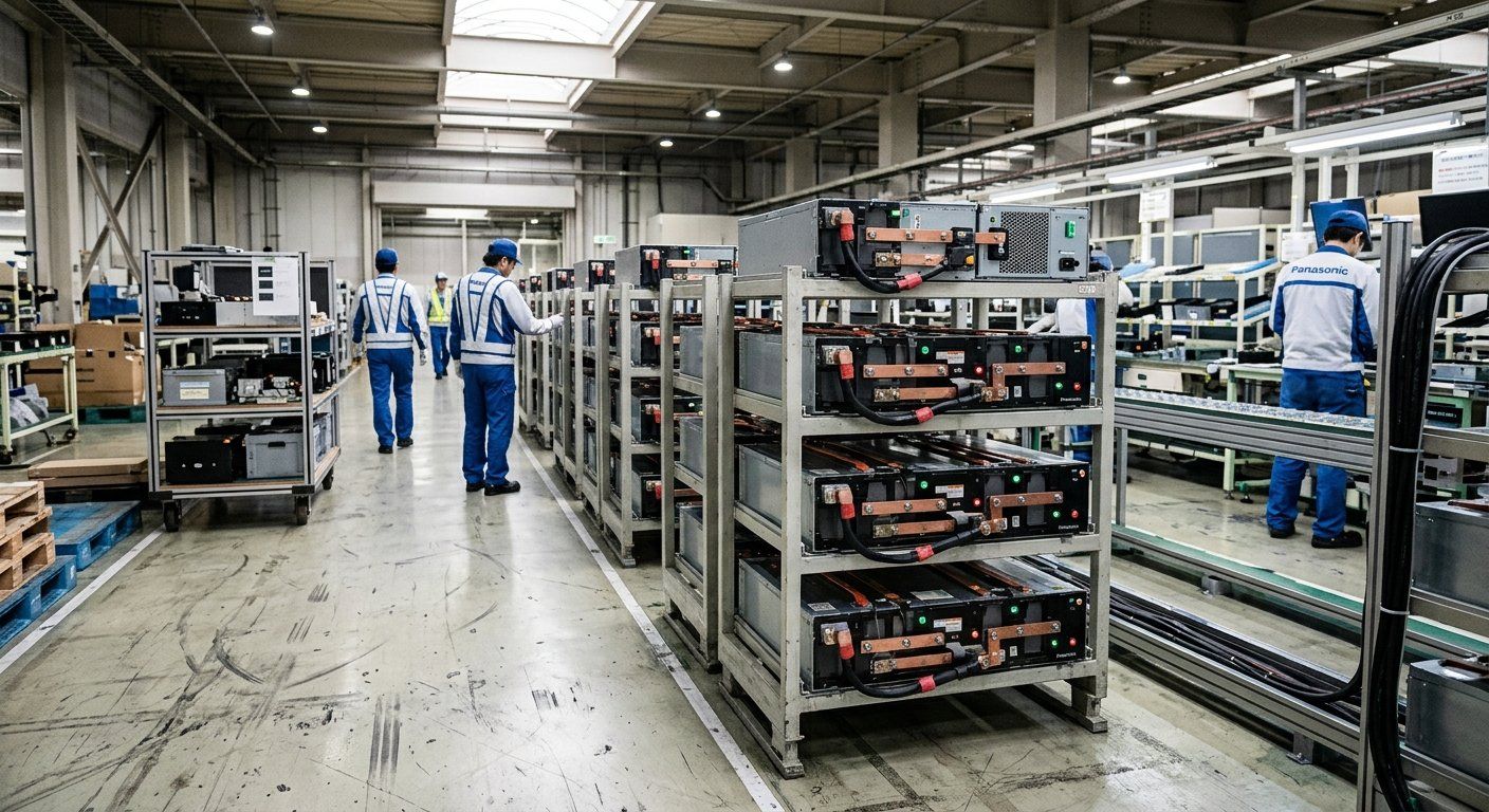 Panasonic triplicará su producción de baterías: la IA ya consume litio como una nueva industria