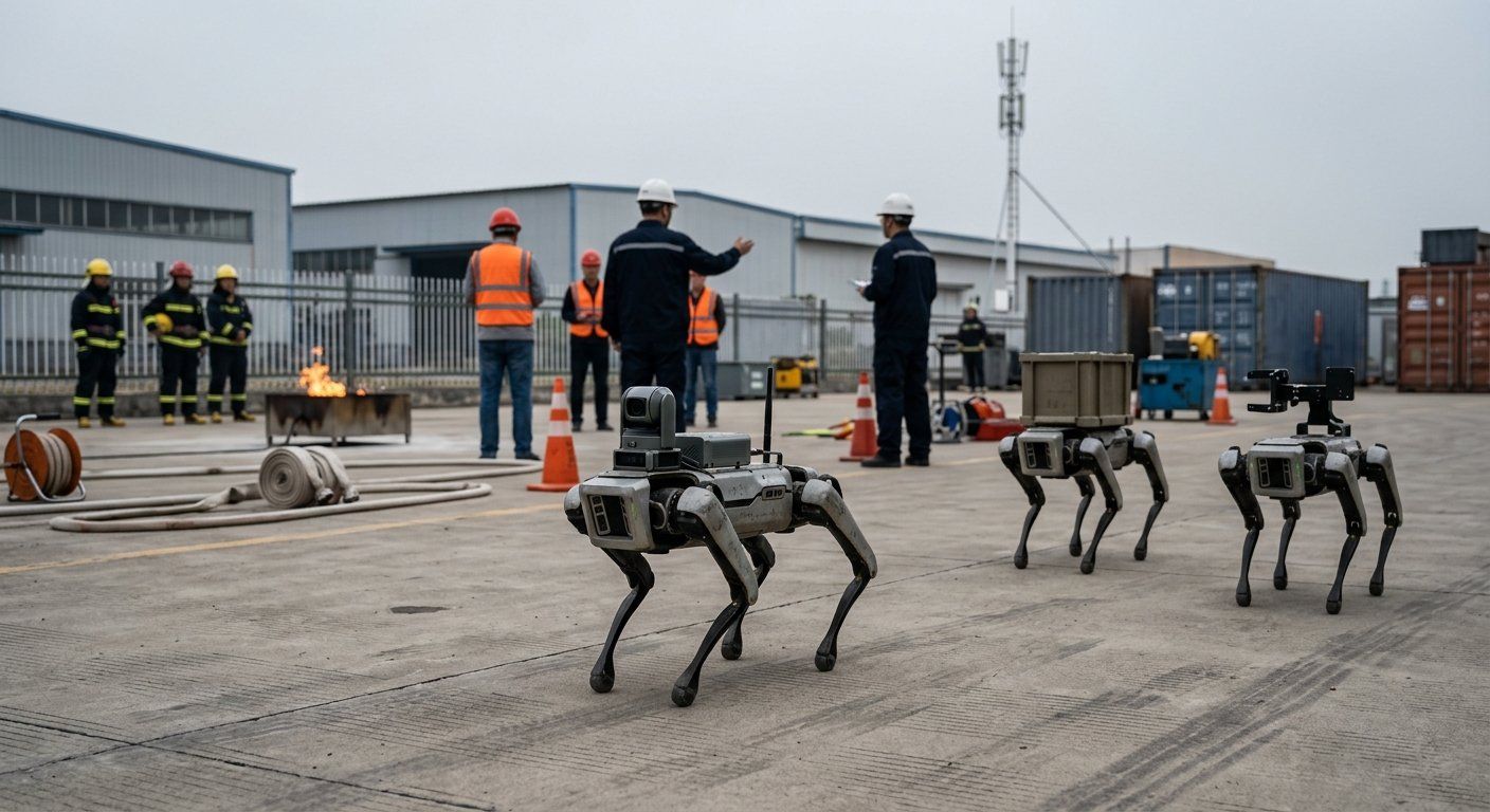 Roboperros de 70 kg que se coordinan sin señal: el enjambre chino ya es real Roboperros de 70 kg que se coordinan sin señal: el enjambre chino ya es real