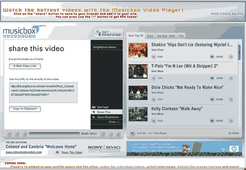 Sony Musicbox Video