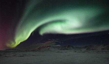 'Aurora boreal', por Örvar Atli, una de las imágenes incluidas en la recopilación.