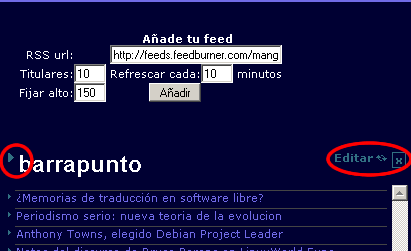 Herramientas del header