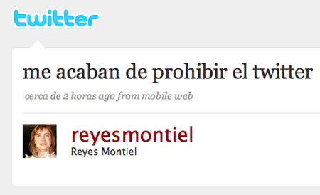 prohibido usar Twitter