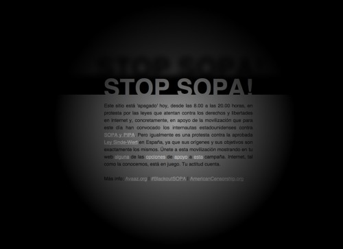 'Apaga' tu web contra la censura en Internet