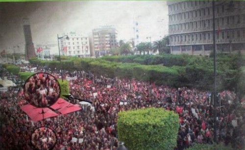 Montaje fotográfico en manifestación 1