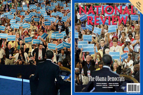 Montaje fotográfico con seguidores de Obama